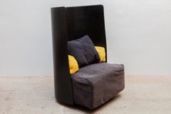 Loungesessel mit hoher Rückenlehne von de Pas, D'Urbino und Lomazzi für Zanotta, Modell „Campo“