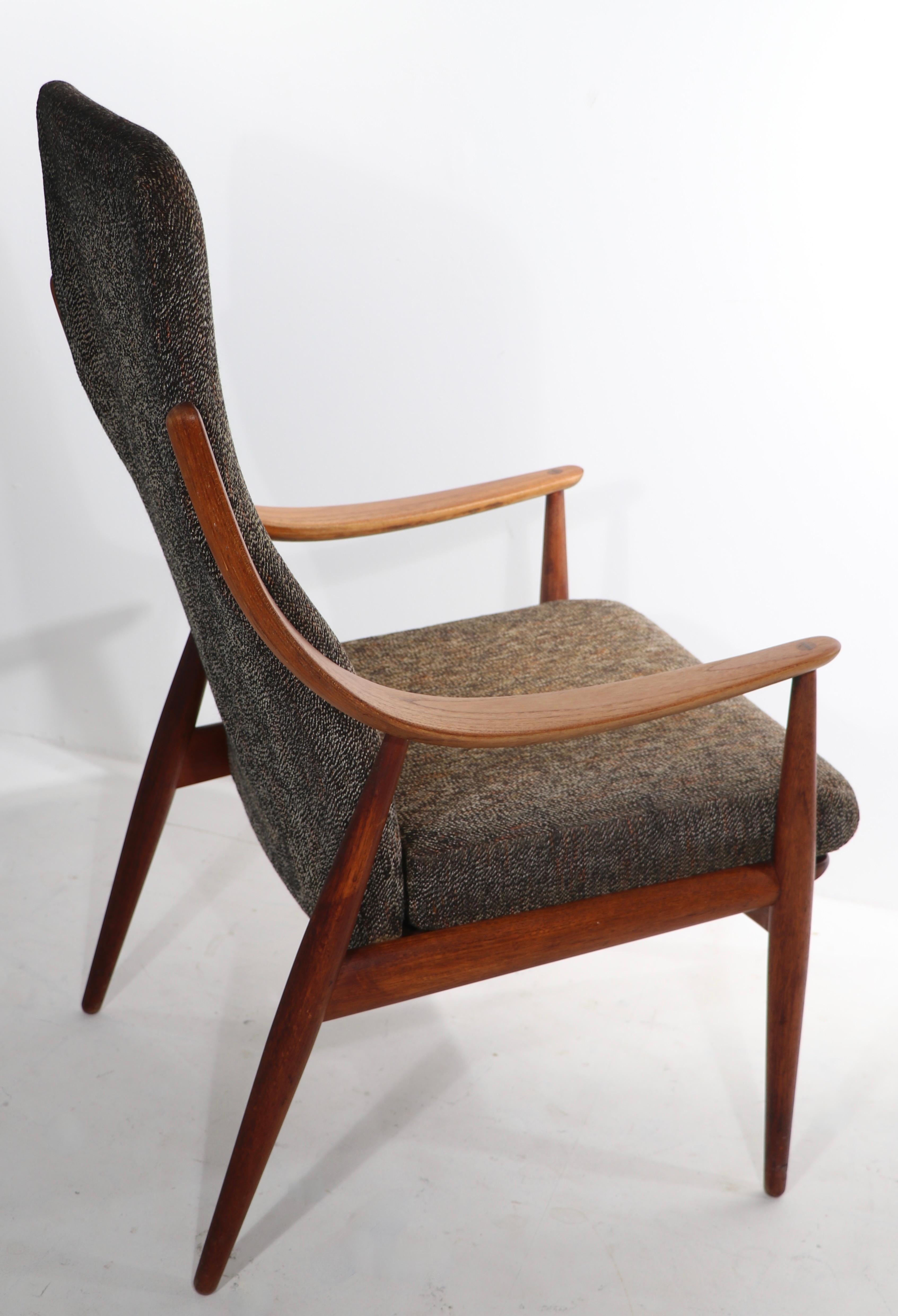 High Back Lounge Chair by Hvidt and Molgaard, Nielsen For Sale 4