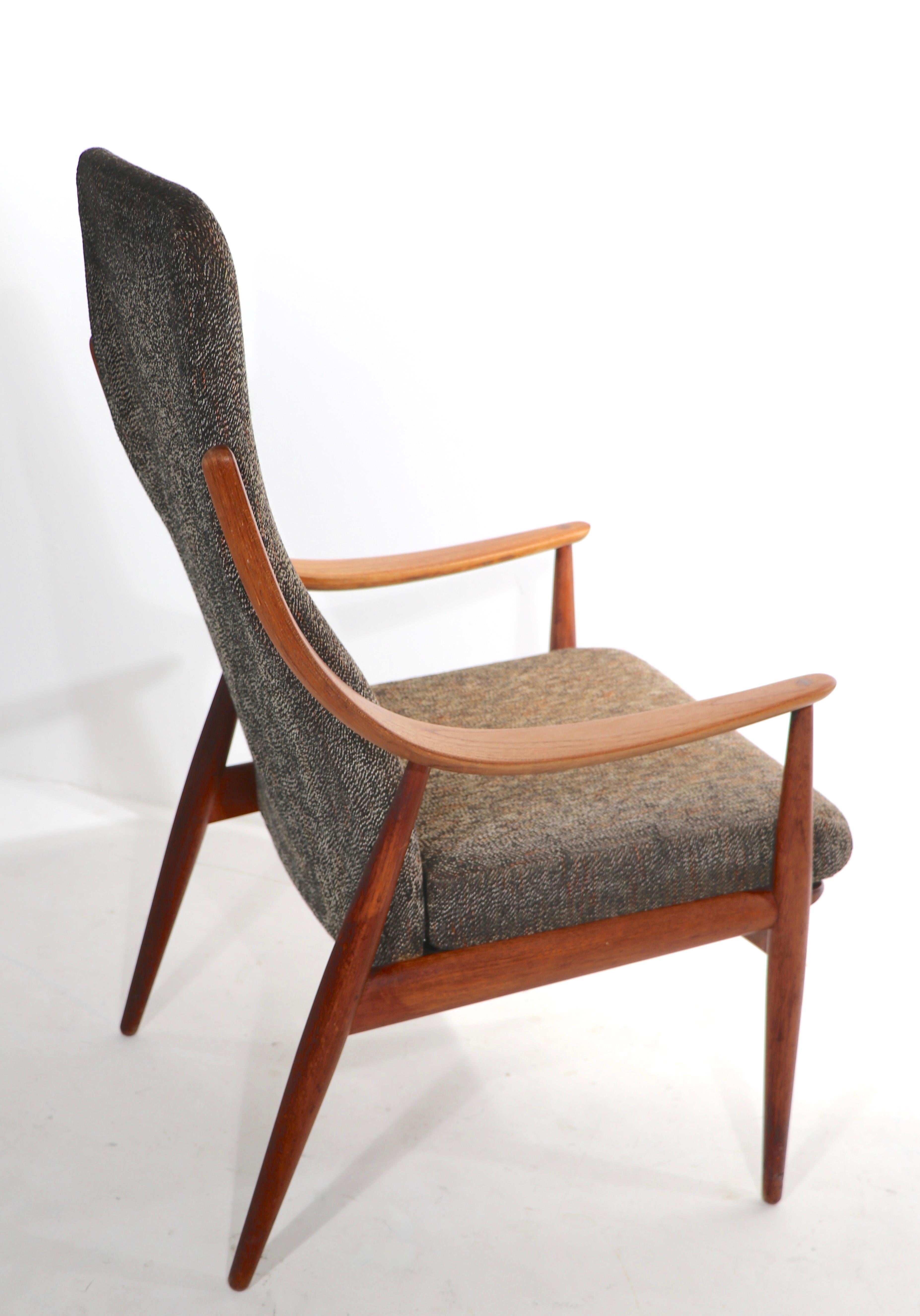 High Back Lounge Chair by Hvidt and Molgaard, Nielsen For Sale 5