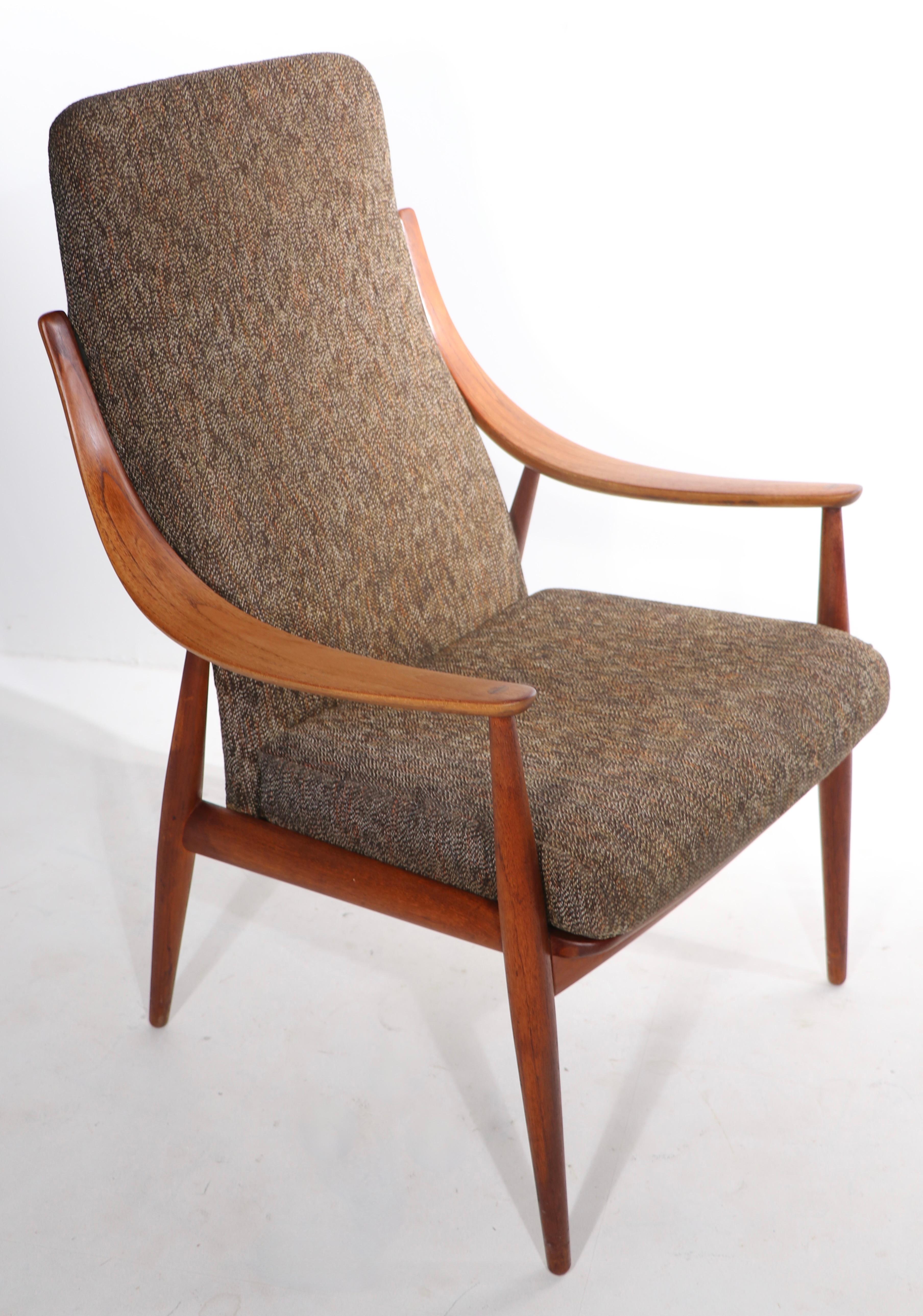Danish High Back Lounge Chair by Hvidt and Molgaard, Nielsen For Sale