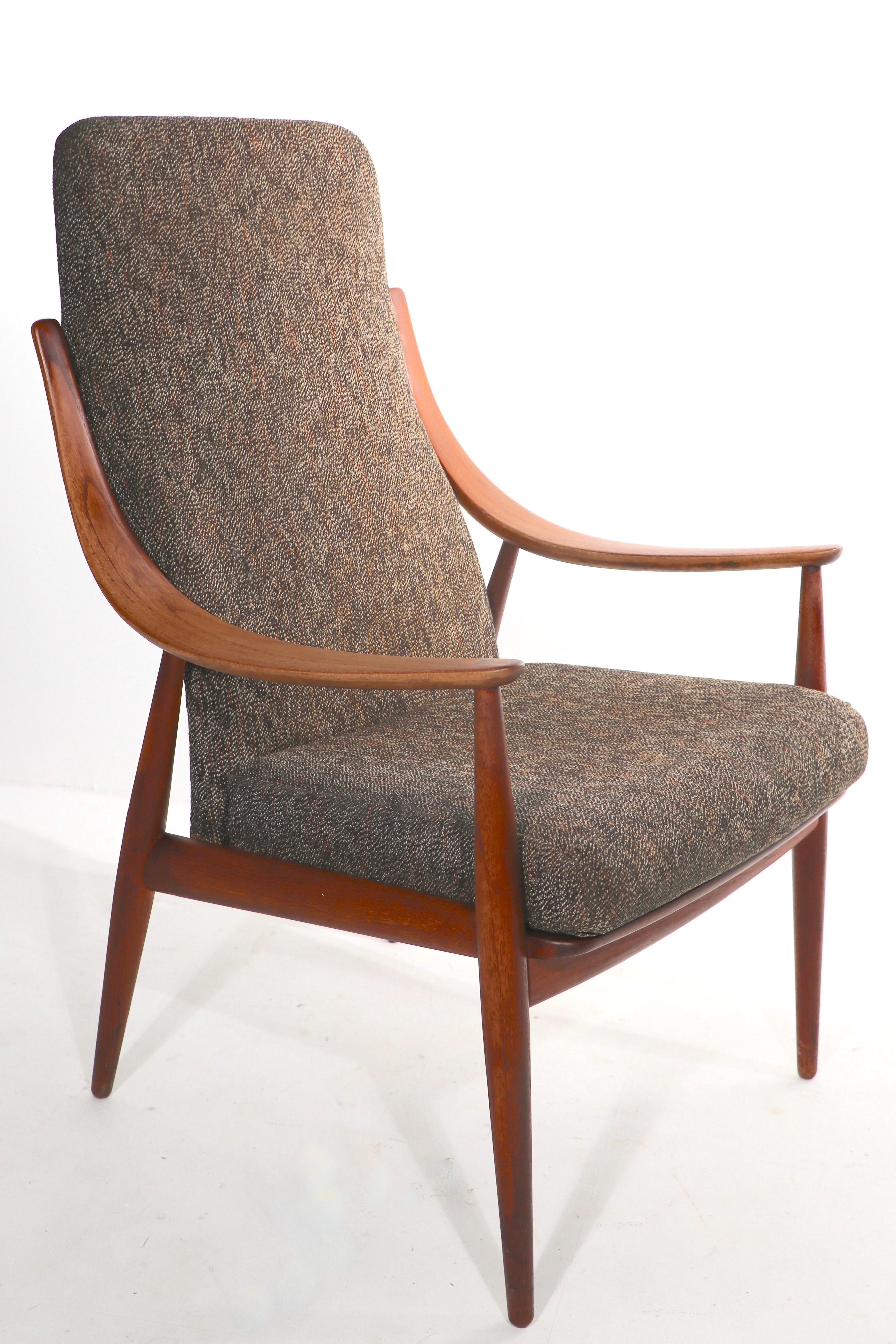 High Back Lounge Chair by Hvidt and Molgaard, Nielsen In Good Condition For Sale In New York, NY