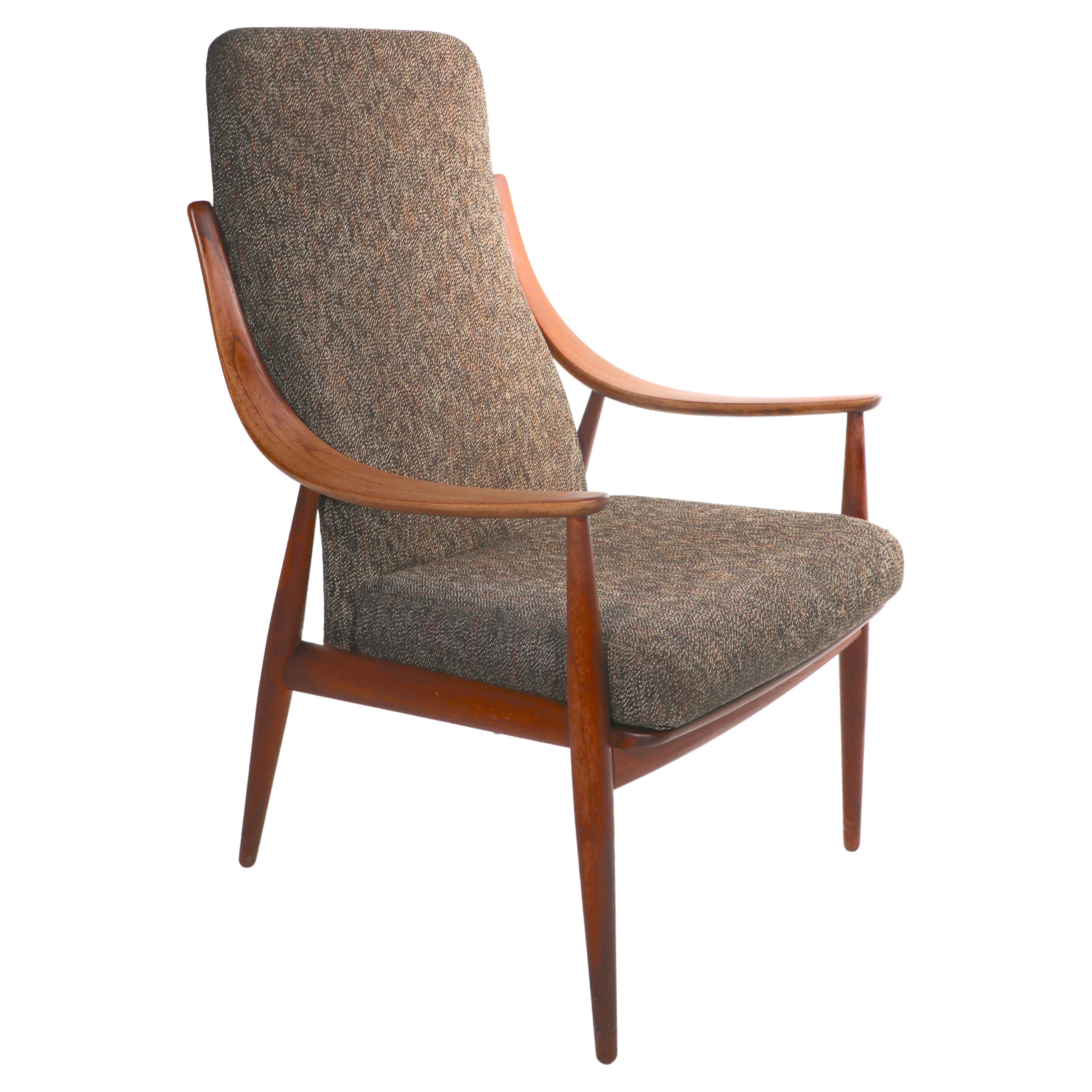 High Back Lounge Chair by Hvidt and Molgaard, Nielsen