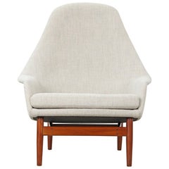 High Back Lounge Chair by Ib Kofod-Larsen, 1957