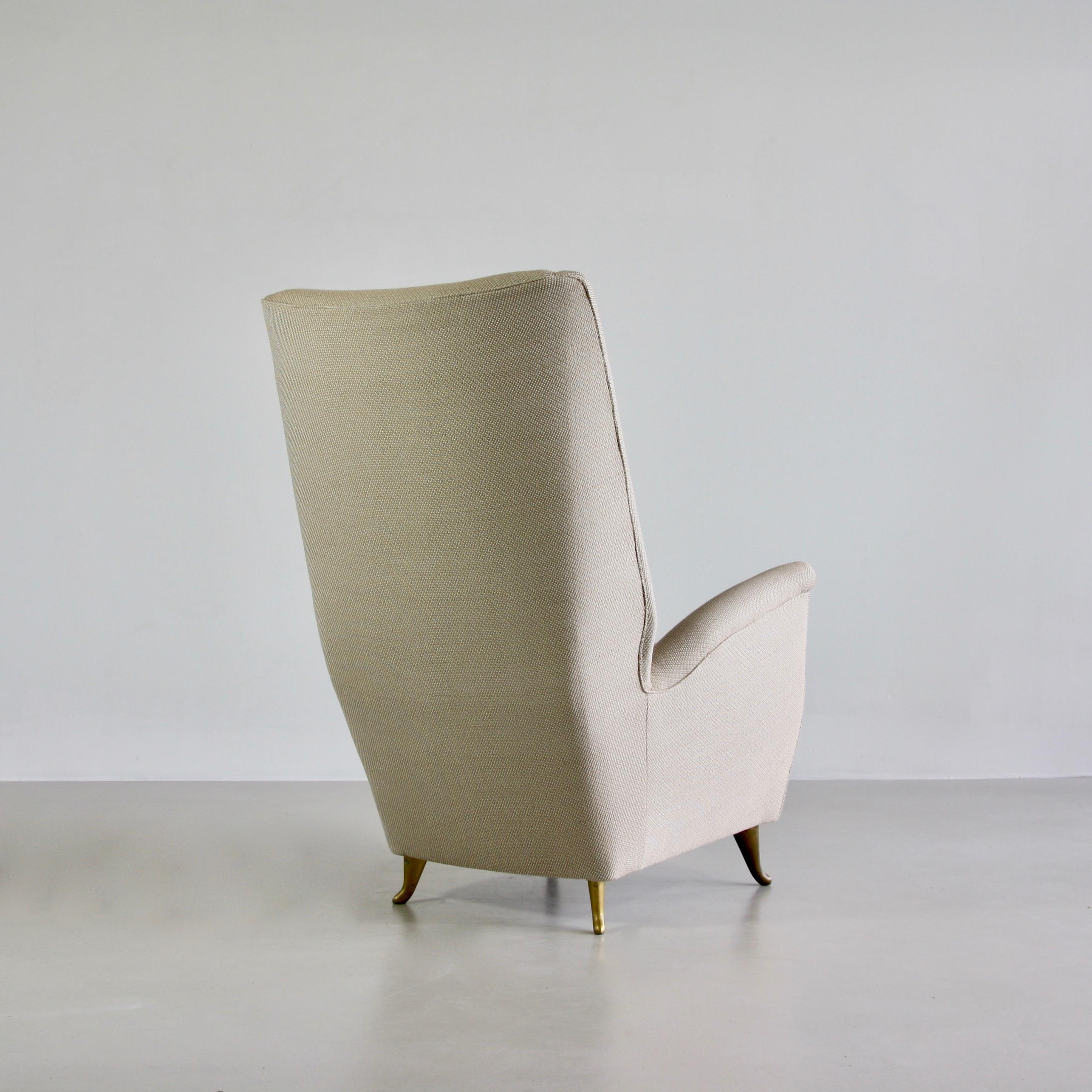 High Back Lounge Chair by I.S.A. Bergamo, Attributed to Gio Ponti In Good Condition In Berlin, Berlin