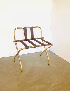 High Back Luggage Bagage Rack in Brass NOS, 10 Available