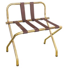 High Back Luggage Bagage Rack in Brass NOS, 10 Available