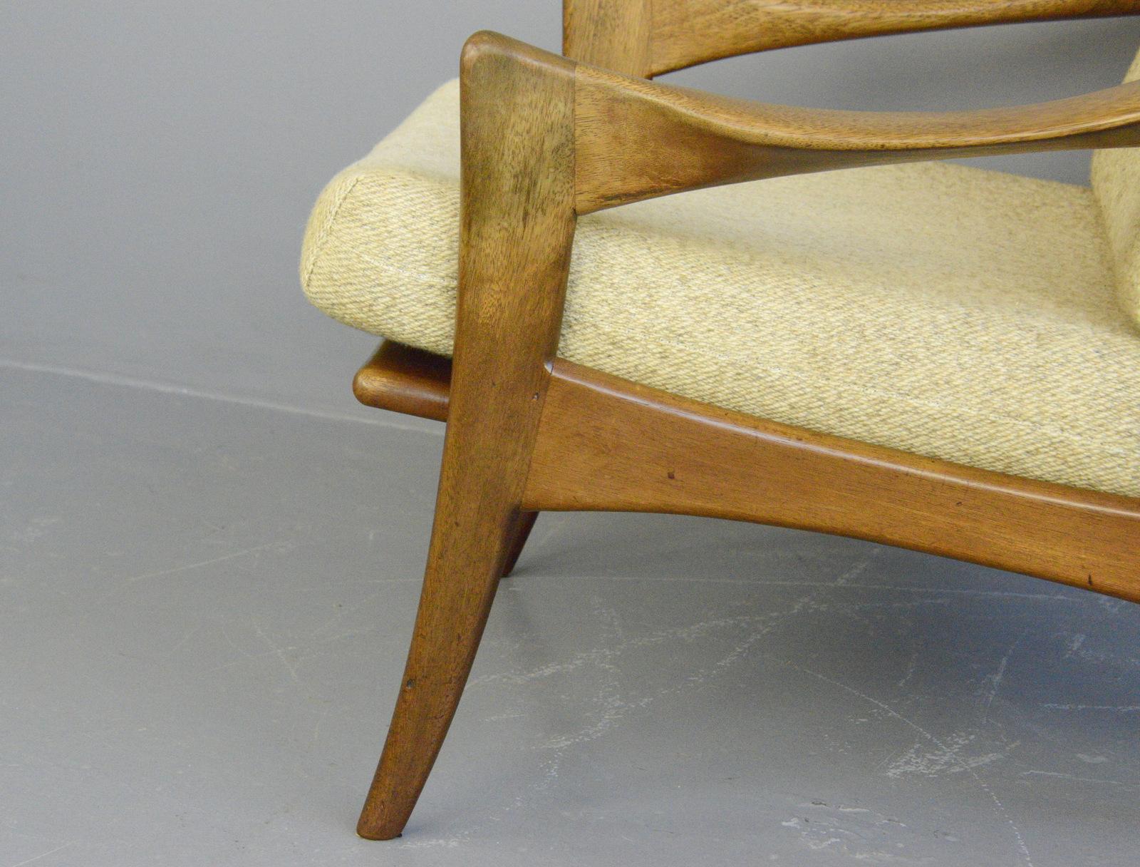 High Back Midcentury Lounge Chair by Gelderland, circa 1950s In Good Condition In Gloucester, GB