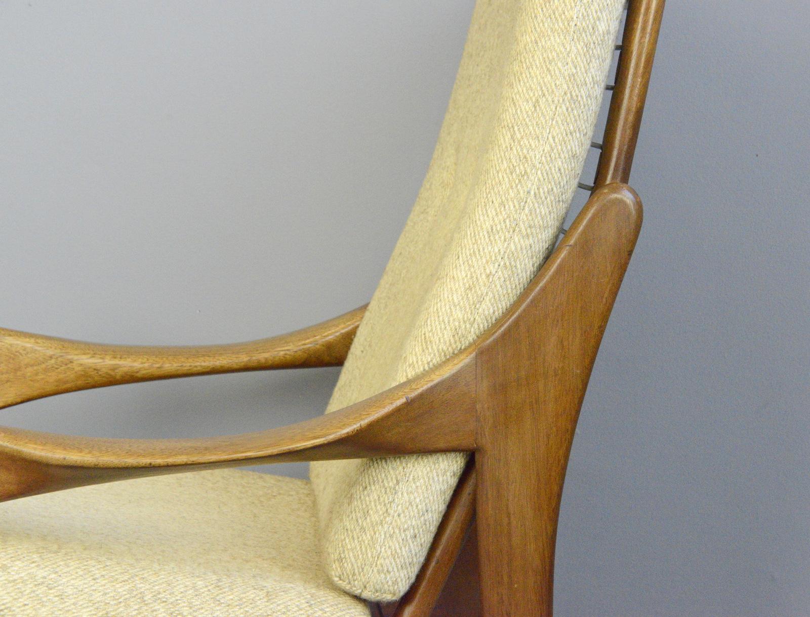 Mid-20th Century High Back Midcentury Lounge Chair by Gelderland, circa 1950s