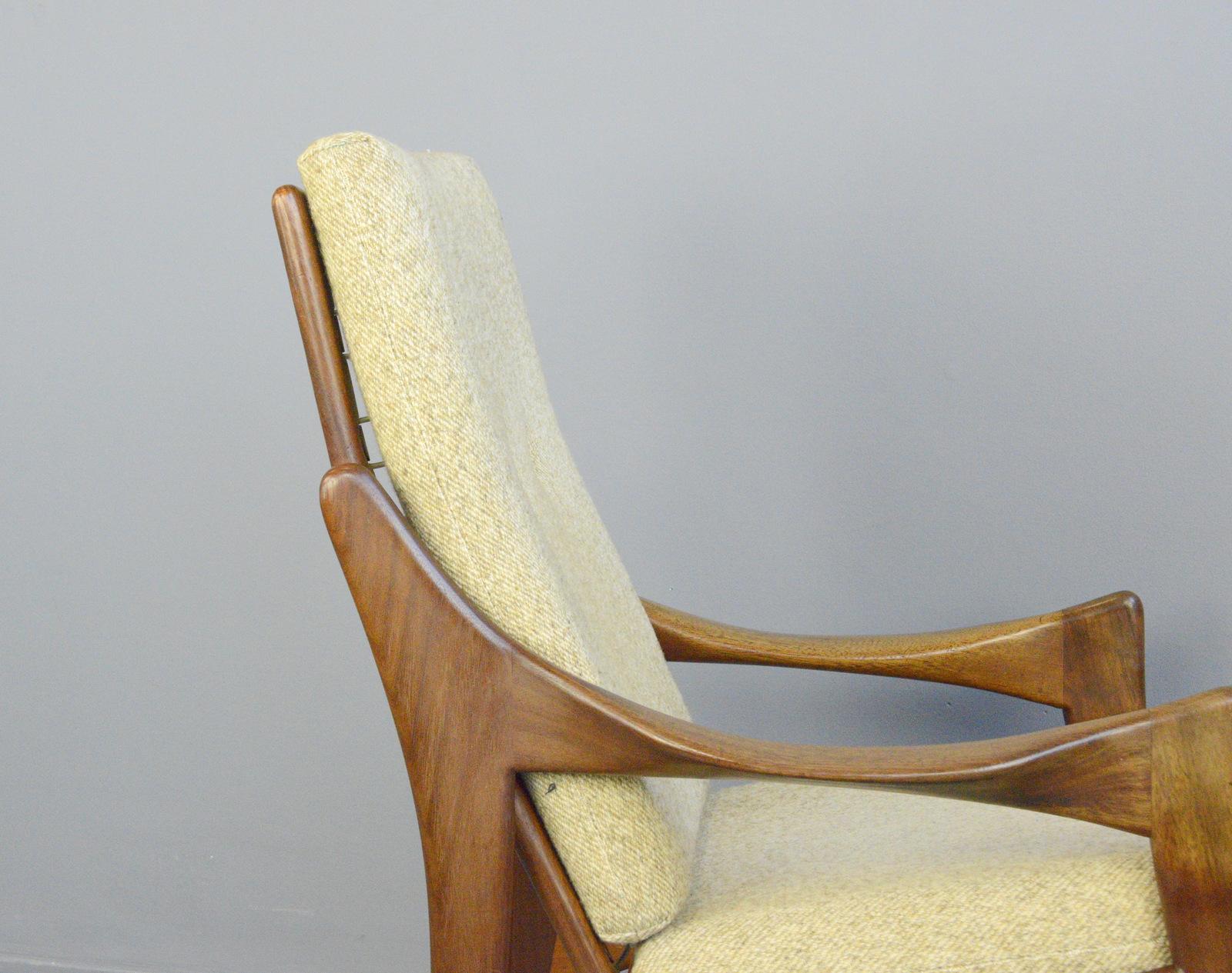 High Back Midcentury Lounge Chair by Gelderland, circa 1950s 1