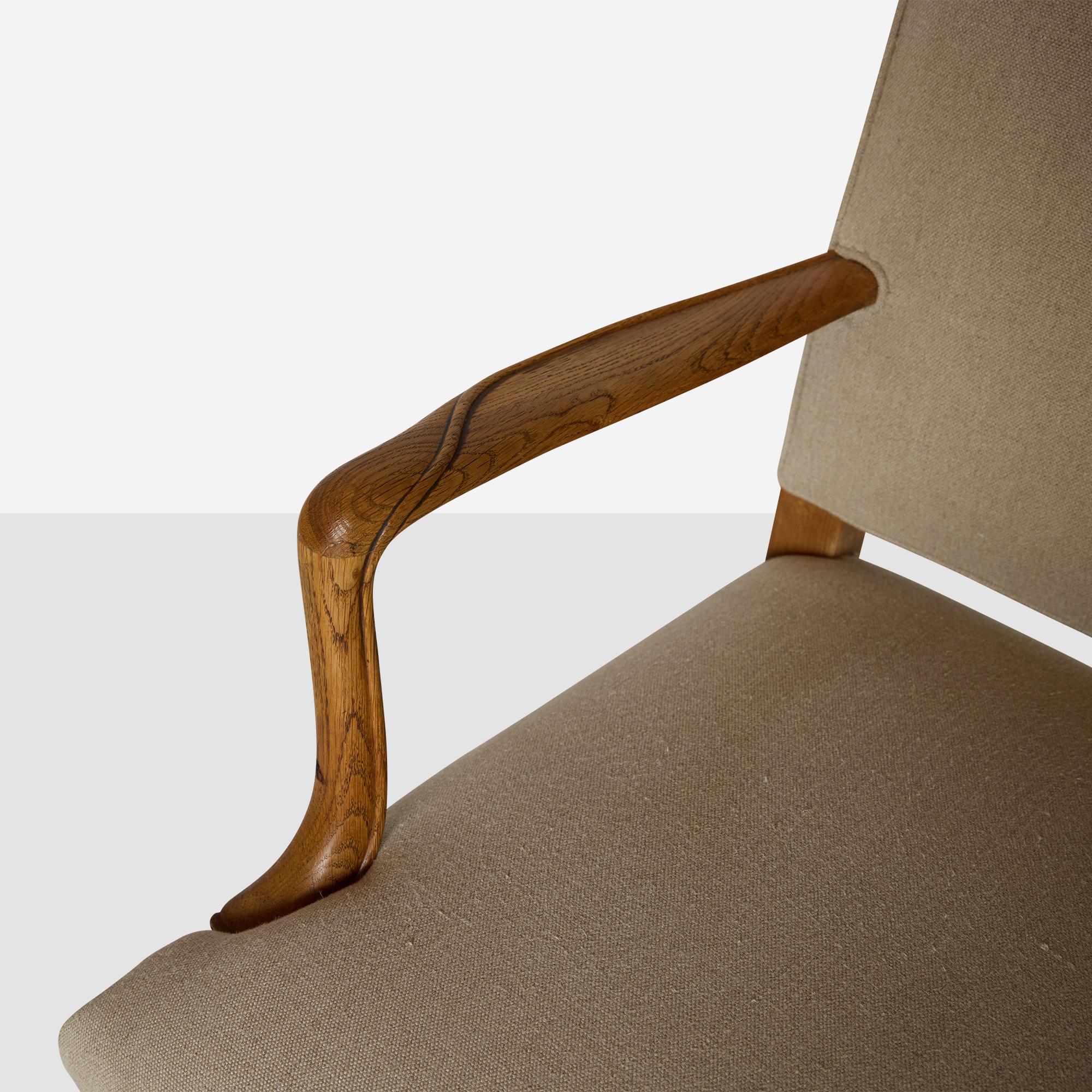 Sillón alto de roble de Frits Henningsen en venta 3