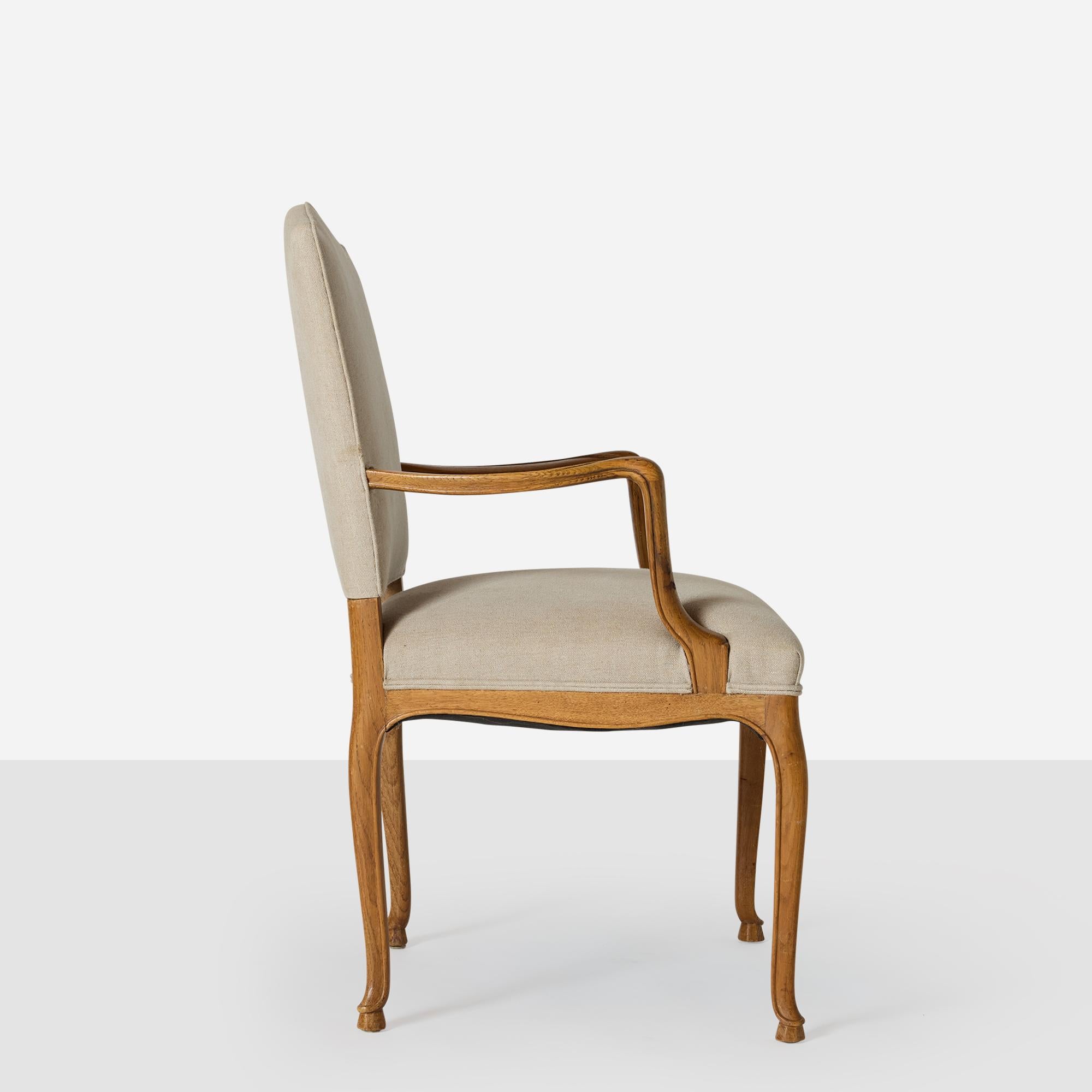 Sillón alto de roble de Frits Henningsen Danés en venta