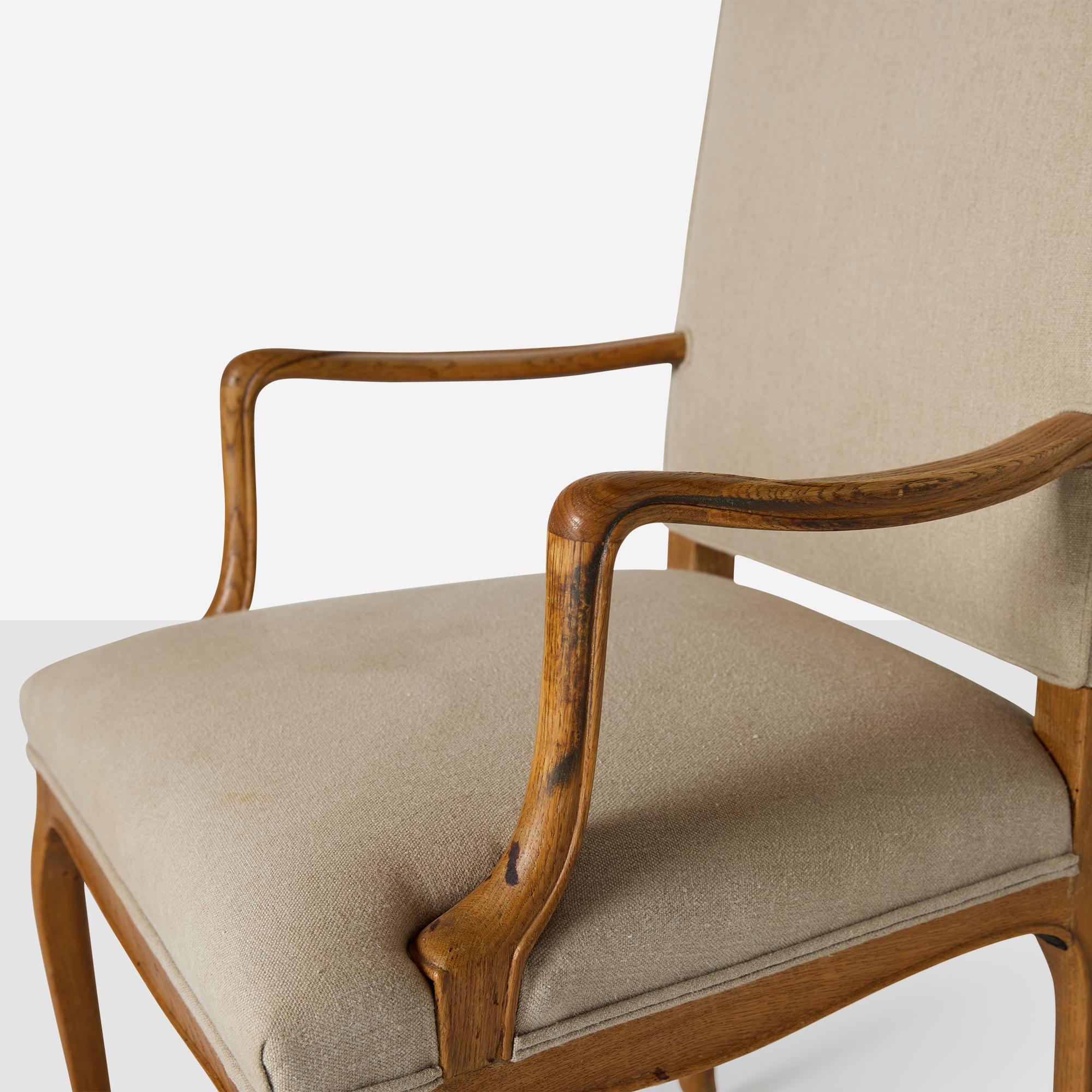 Sillón alto de roble de Frits Henningsen en venta 1