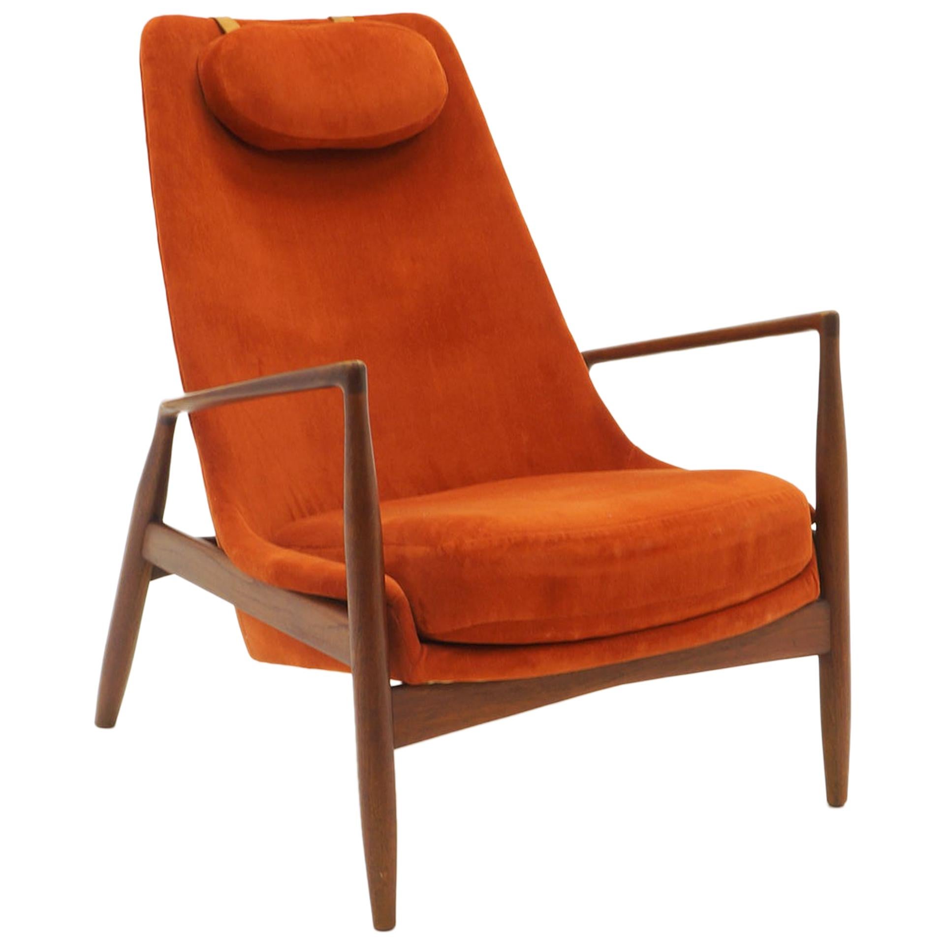 High Back Seal or Sälen Lounge Chair by Kofod-Larsen for OPE, Sweden, 1960.