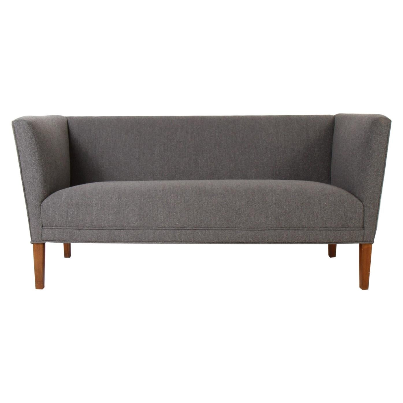 High Back Settee by Grete Jalk for Johannes Hansen For Sale