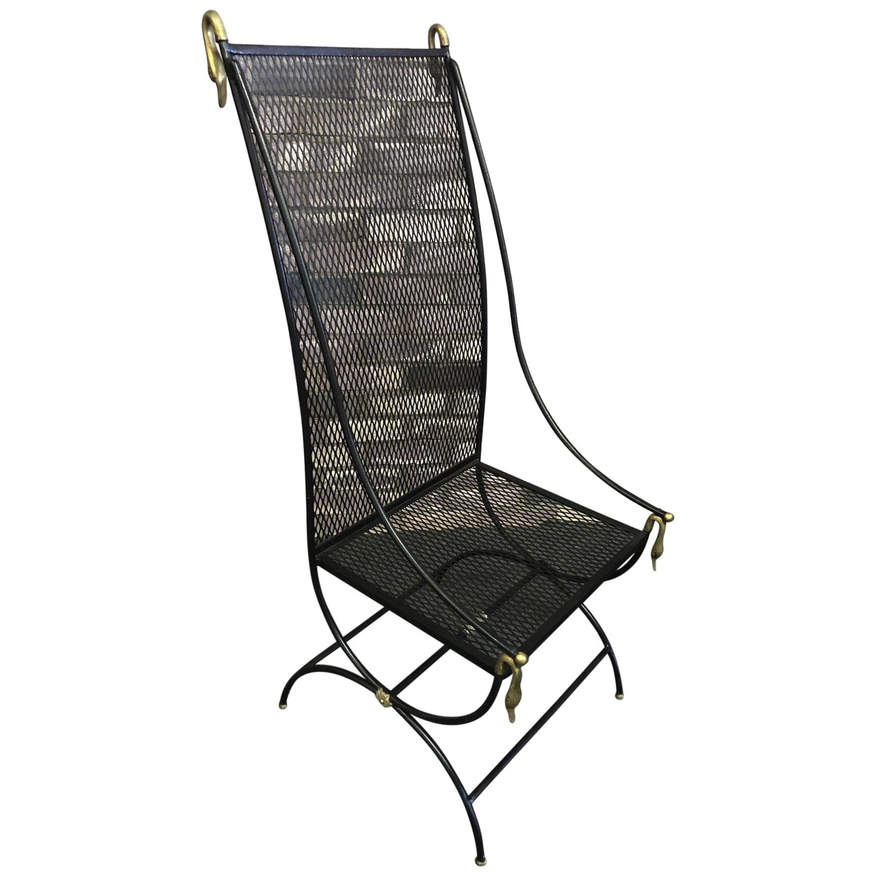 High Back Swan Head Garden Chair For Sale