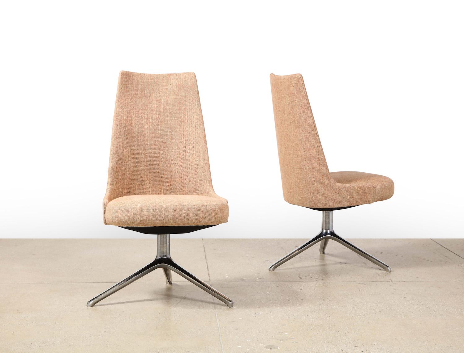 Mid-Century Modern High Back Swivel Chairs by Osvaldo Borsani & Valeria Fantoni