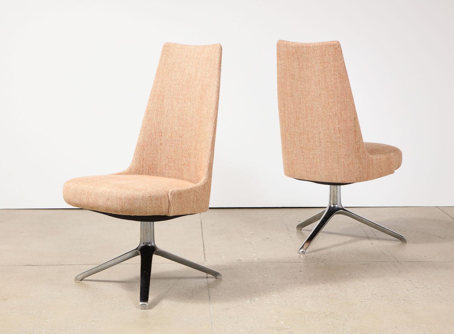 Mid-Century Modern High Back Swivel Chairs by Osvaldo Borsani & Valeria Fantoni For Sale