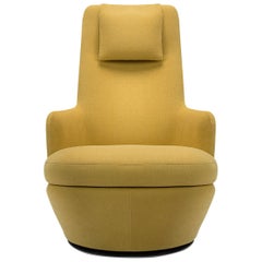 Yellow Swivel Lounge Chair High Back, Bensen