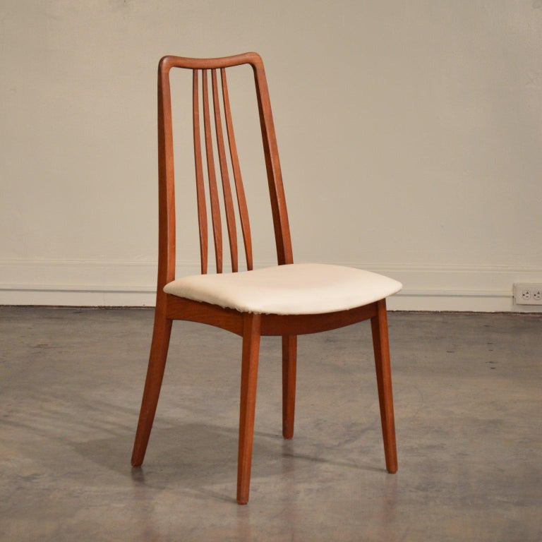 Danish High Back Teak Dining Chairs by Anders Jensen for Holstebro at