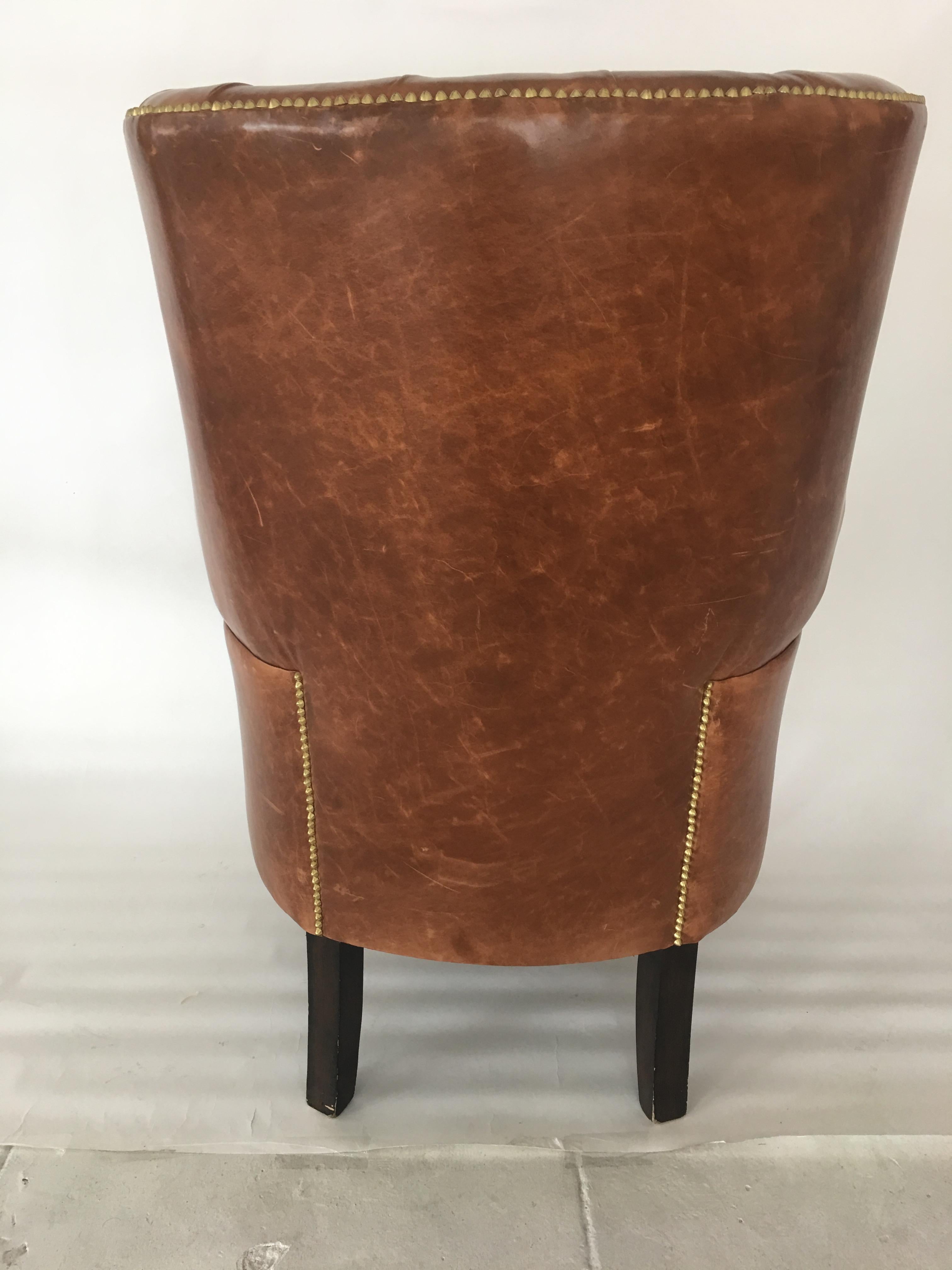 high back leather chair
