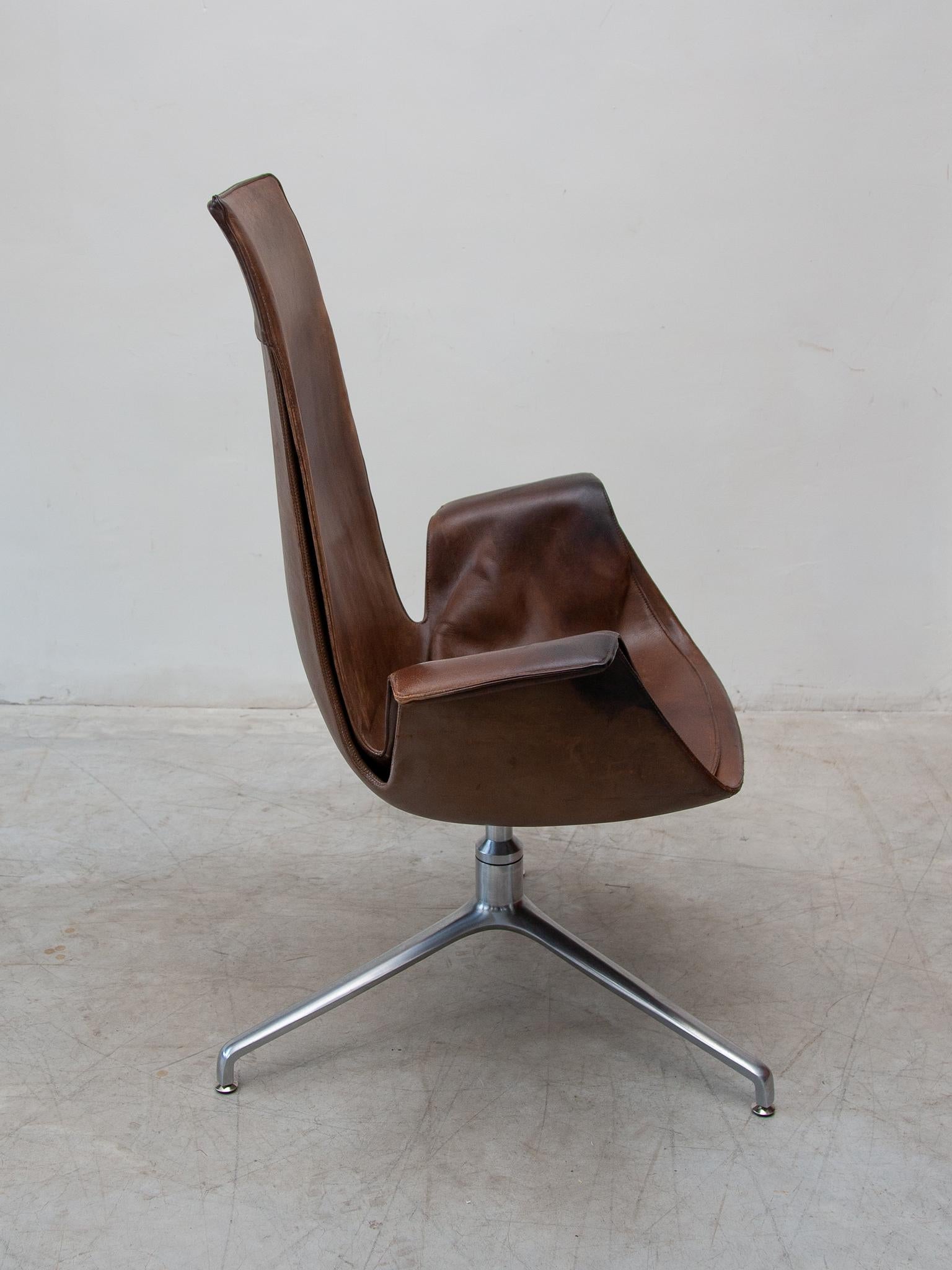 High Back Tulip Swivel Chair by Fabricius, Kastholm for Kill, Model Fk 6725 3