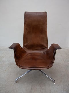 High Back Tulip Swivel Chair by Fabricius, Kastholm for Kill, Model Fk 6725
