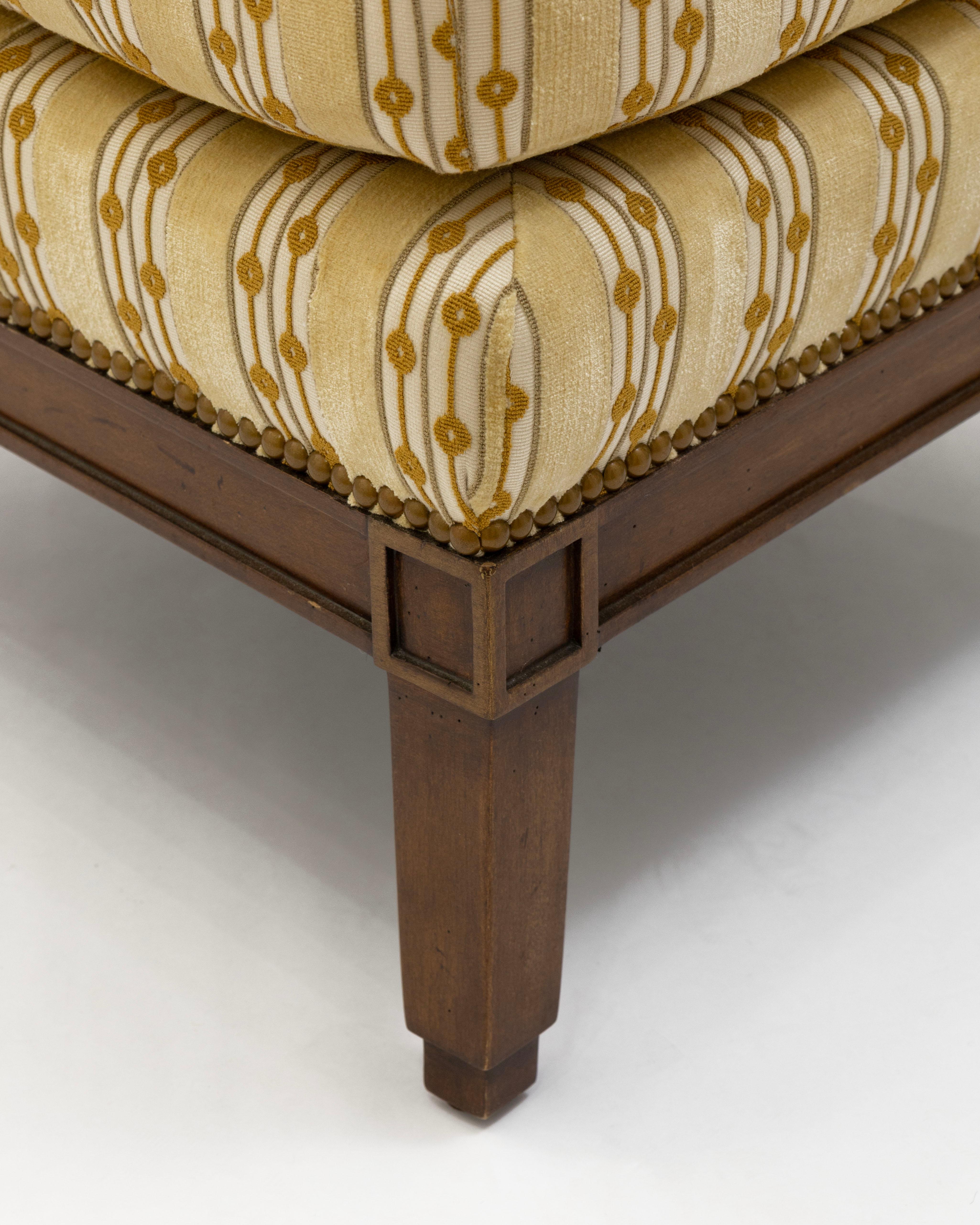 High Back Upholstered Baker Style Accent Slipper Chair im Angebot 1