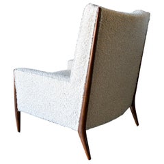 High Back Walnut Frame Lounge Chair by Jules Heumann, circa 1960