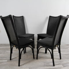 High Back Wicker Dining Chairs by Loom Italia