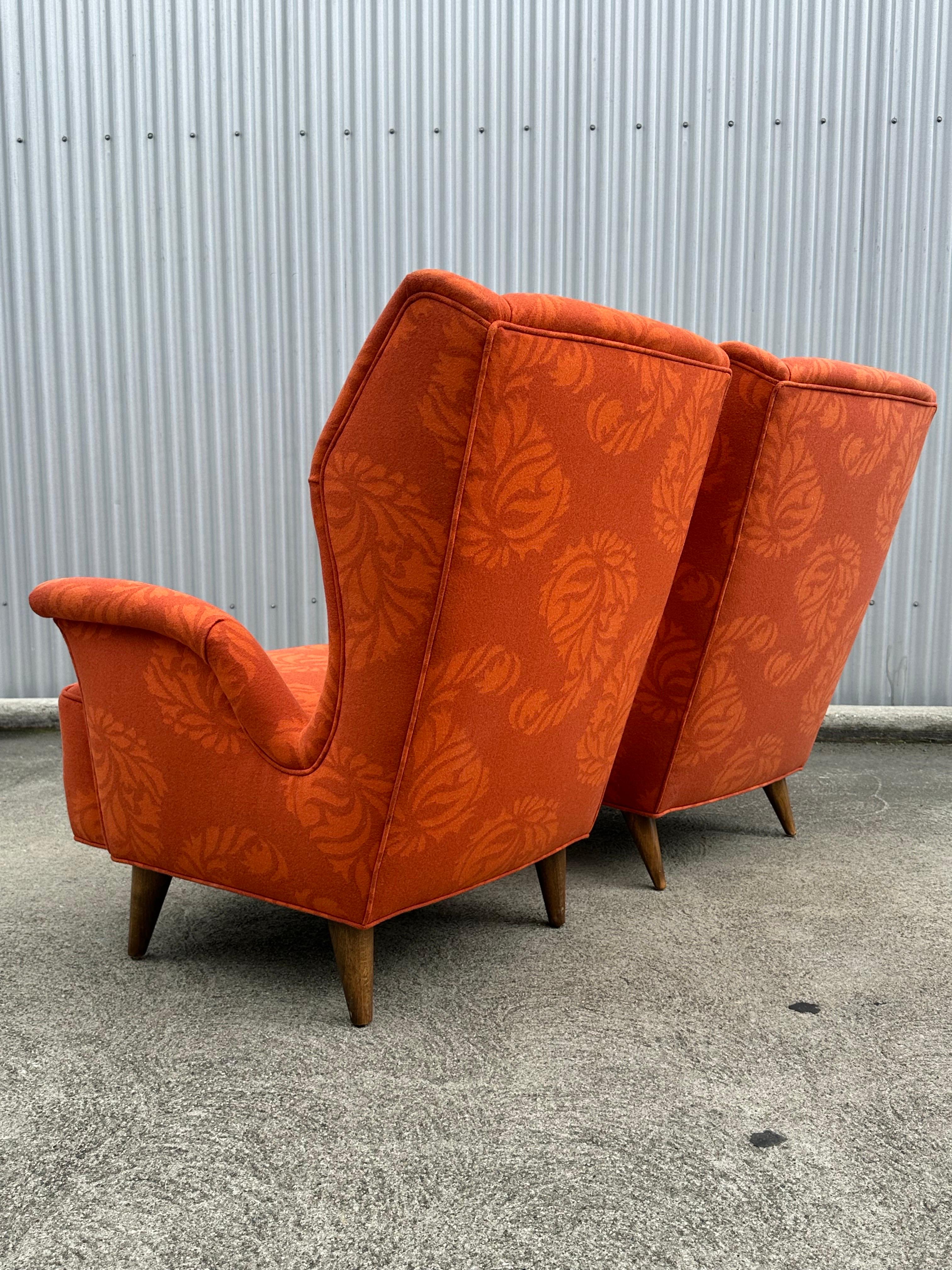 Sillas de ala con respaldo alto de Fratelli Rizzi  hacia 1950 Moderno de mediados de siglo en venta