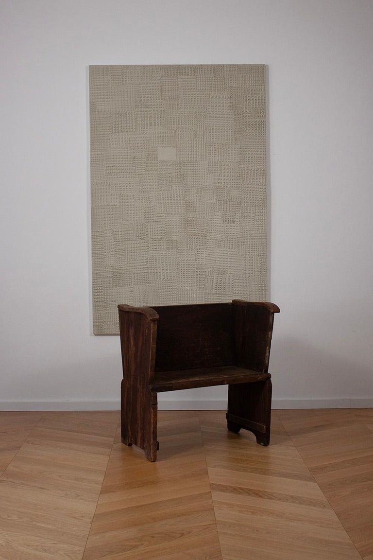 Panchina in legno con schienale alto per la chiesa o la scuola in