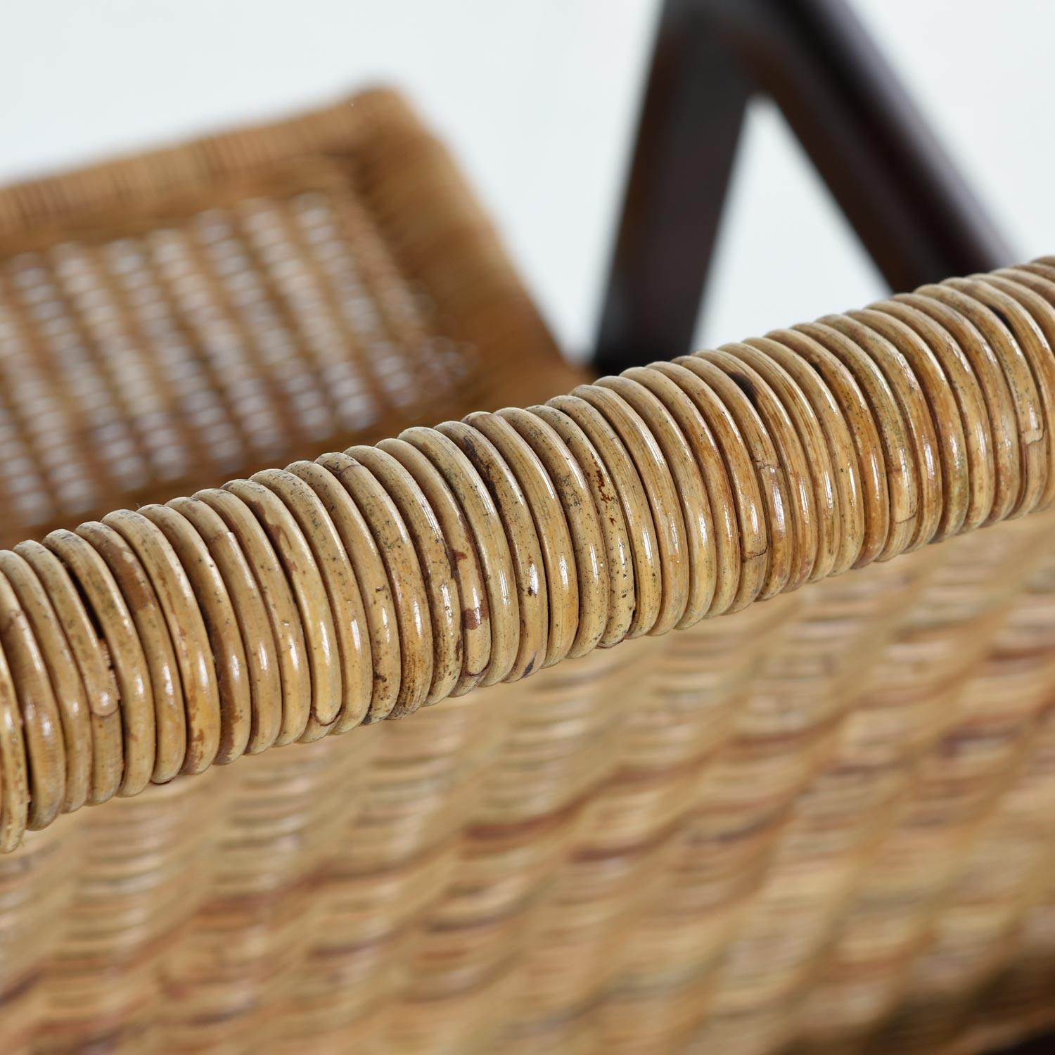 American High Back Woven Rattan Dining Chairs by Century Furniture