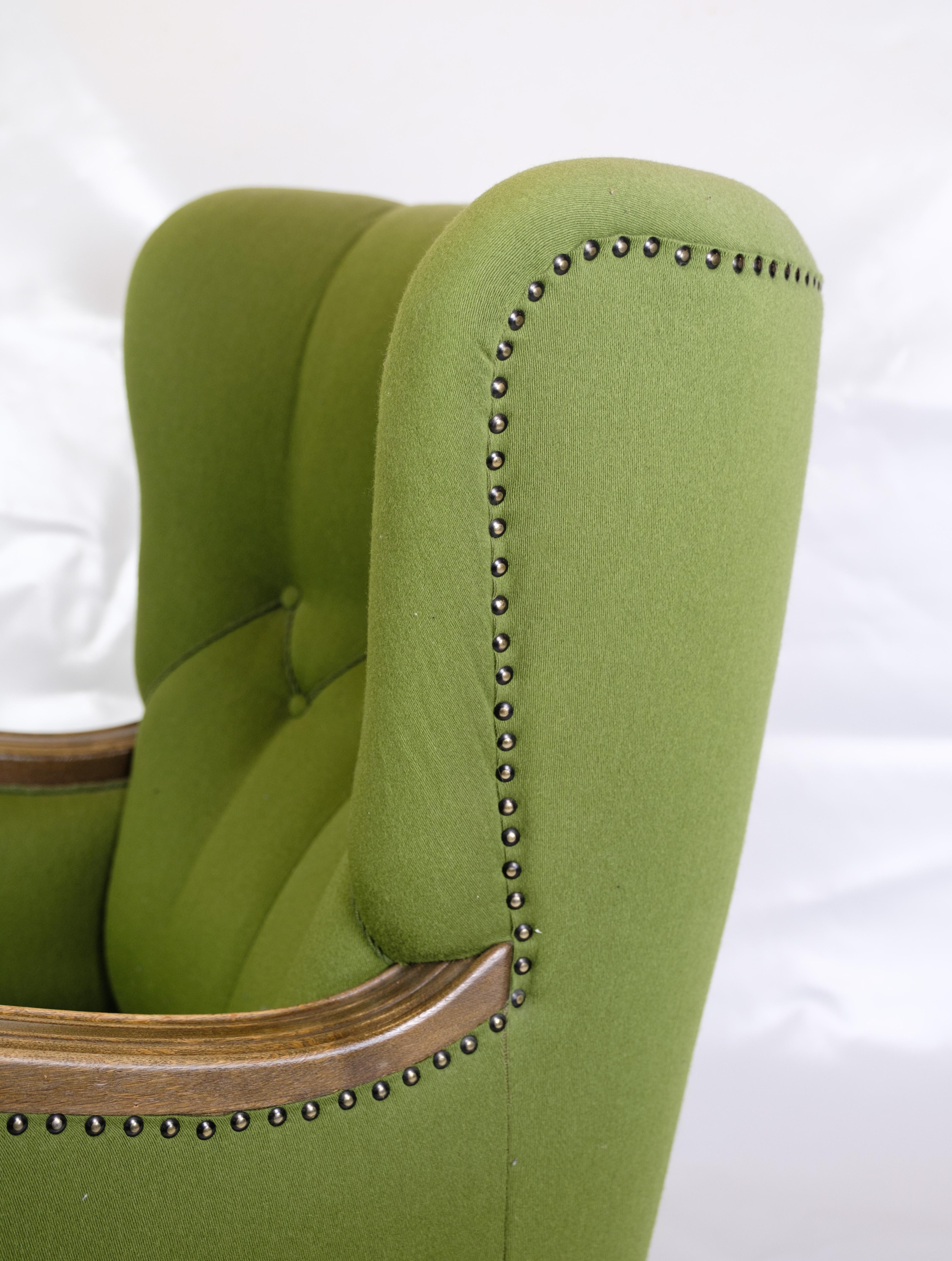 green chesterfield chair