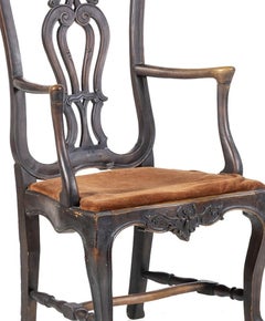 Fauteuil à dossier haut de style « roi José » - XVIIIe siècle