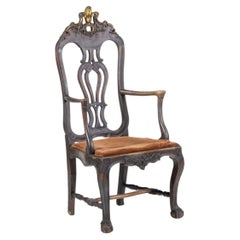Fauteuil à dossier haut de style « roi José » - XVIIIe siècle
