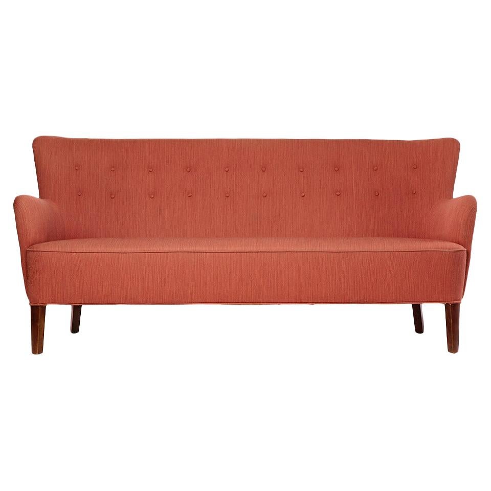 Hochlehnes Sofa mit hoher Rückenlehne von Hvidt und Molgaard
