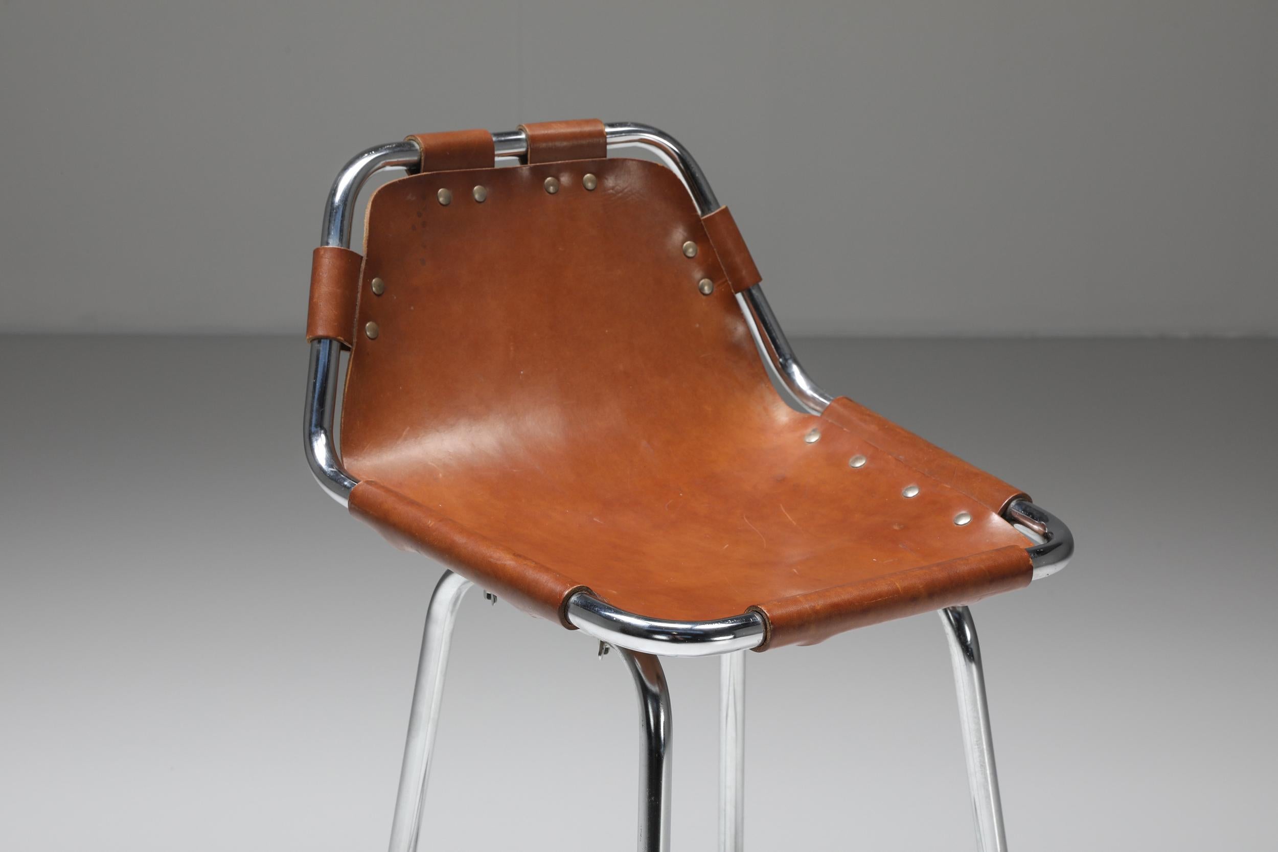High Bar Stool by Charlotte Perriand for the Les Arcs Ski Resort In Good Condition In Antwerp, BE