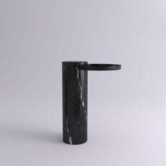 High Black Marquina Marble Contemporary Guéridon, Sebastian Herkner