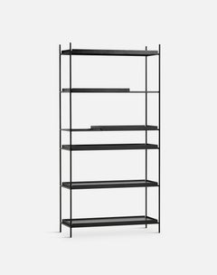 High Black Oak Tray Shelf by Hanne Willmann