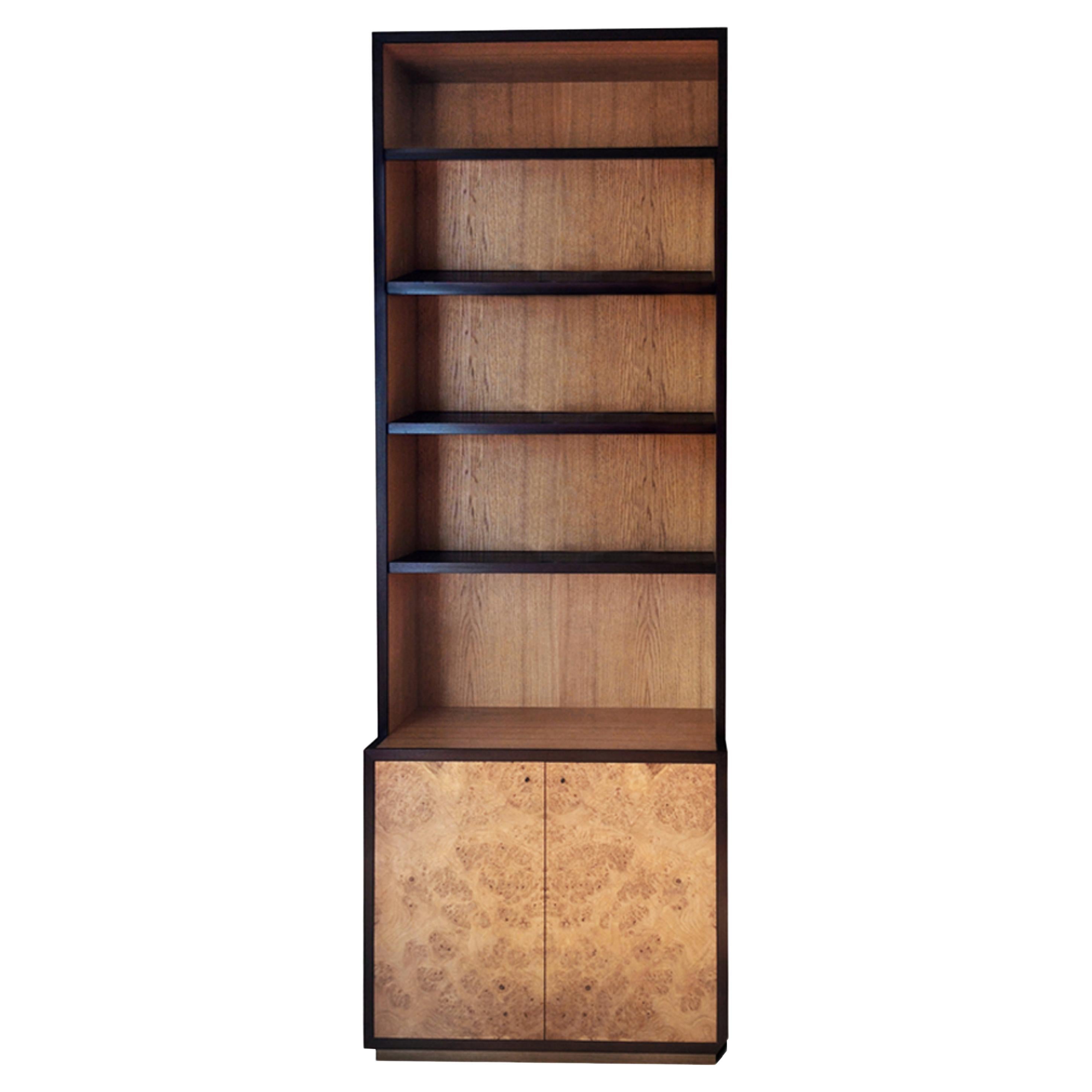 High Bookcase With Shelves and Doors For Sale