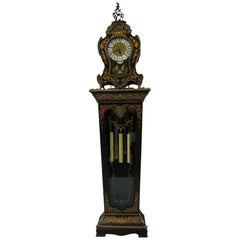 Vintage High Boulle Clock on a Column Kienzle Movement, Second Half of the 20th Century