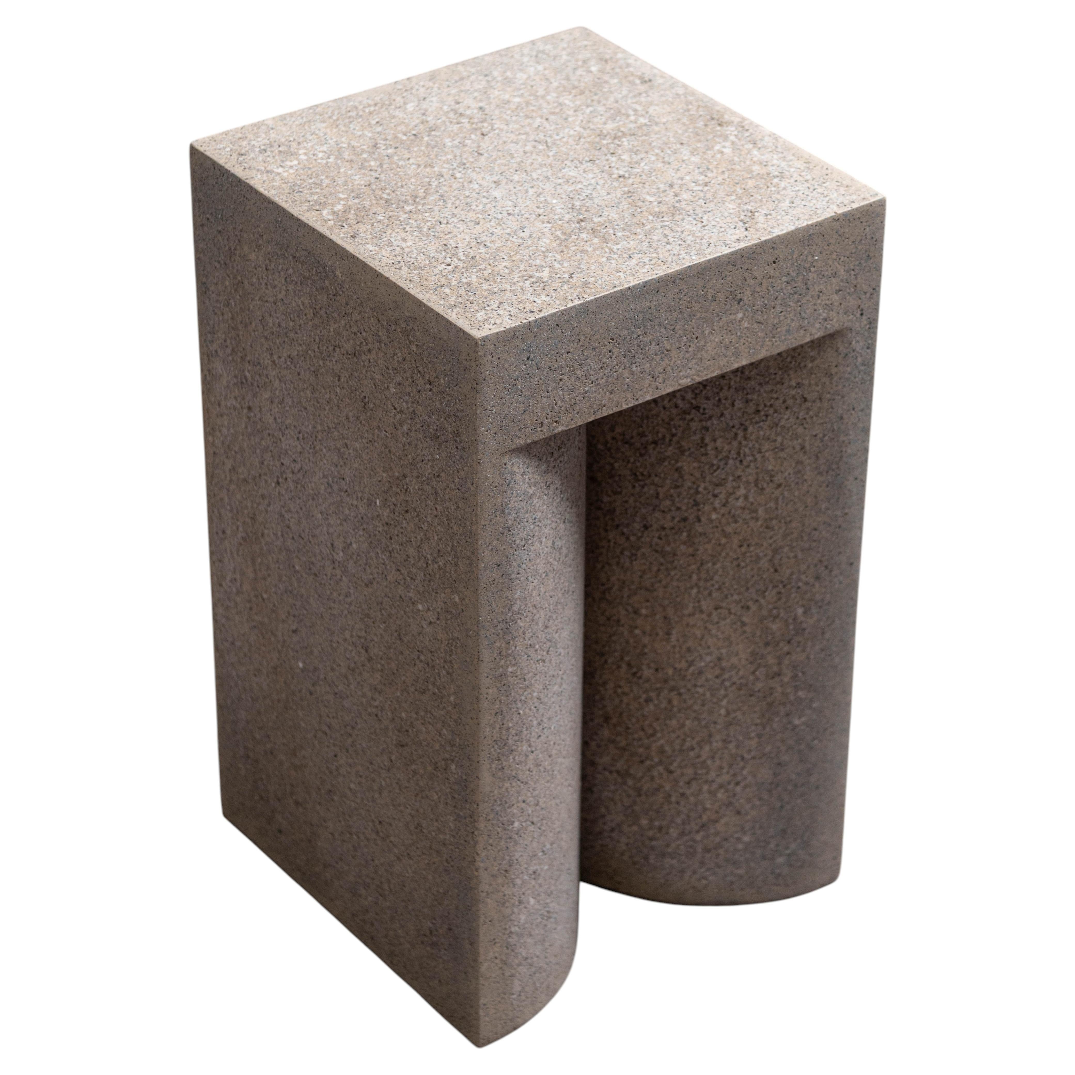 High Brow Stool in Resin, Stone Aggregate & Fiberglass by Zachary A. Design For Sale
