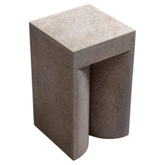 High Brow Stool in Resin, Stone Aggregate & Fiberglass by Zachary A. Design