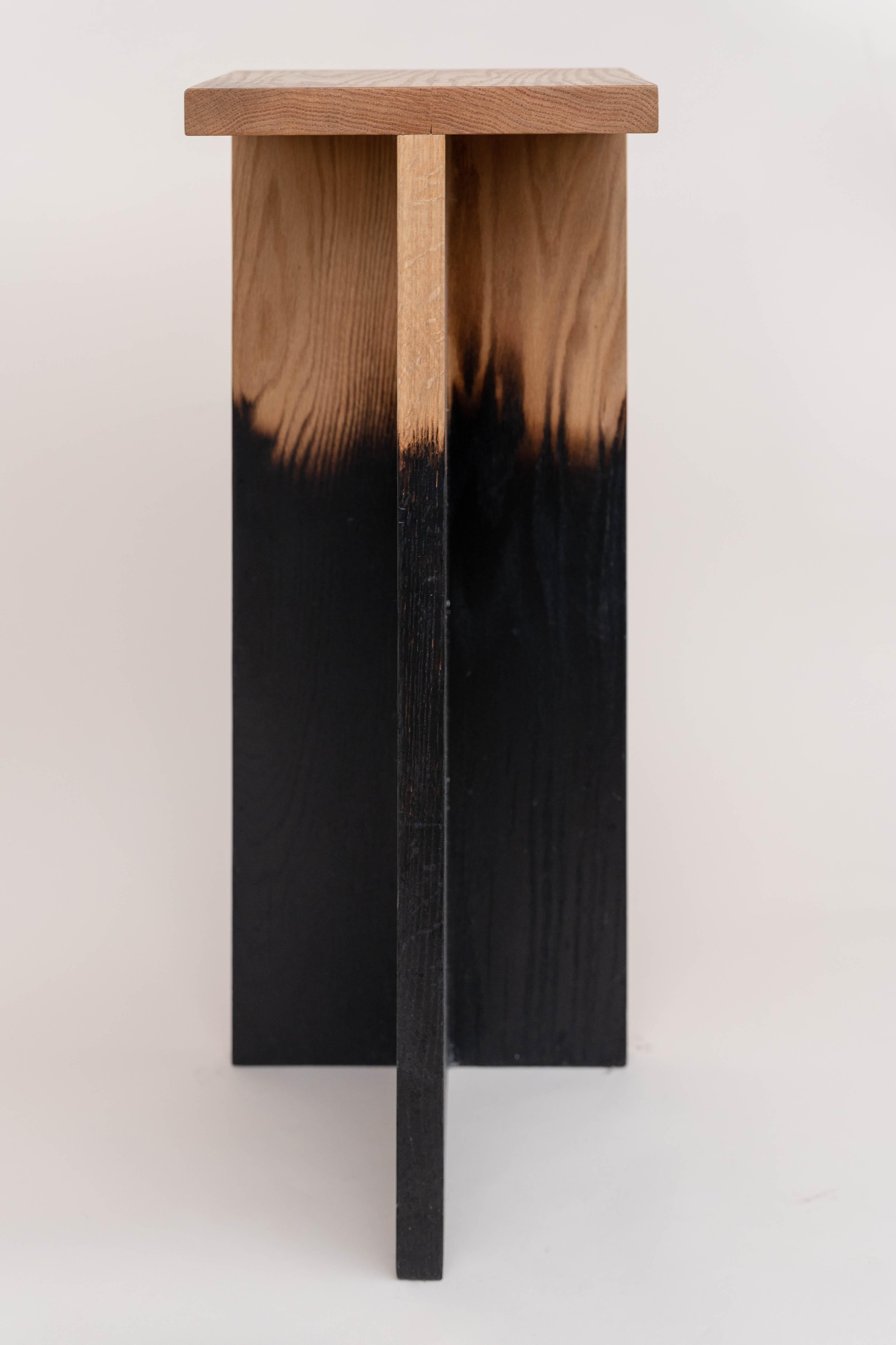 Other High Burnt Oak Stool by Daniel Elkayam For Sale