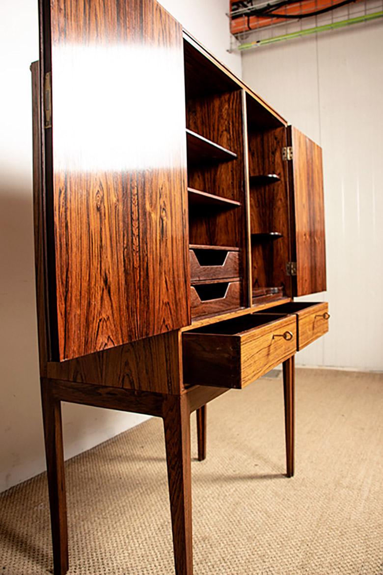 High cabinet, Bar, Danish in rosewood model 6201 by Hans Olsen 1960. For Sale 7