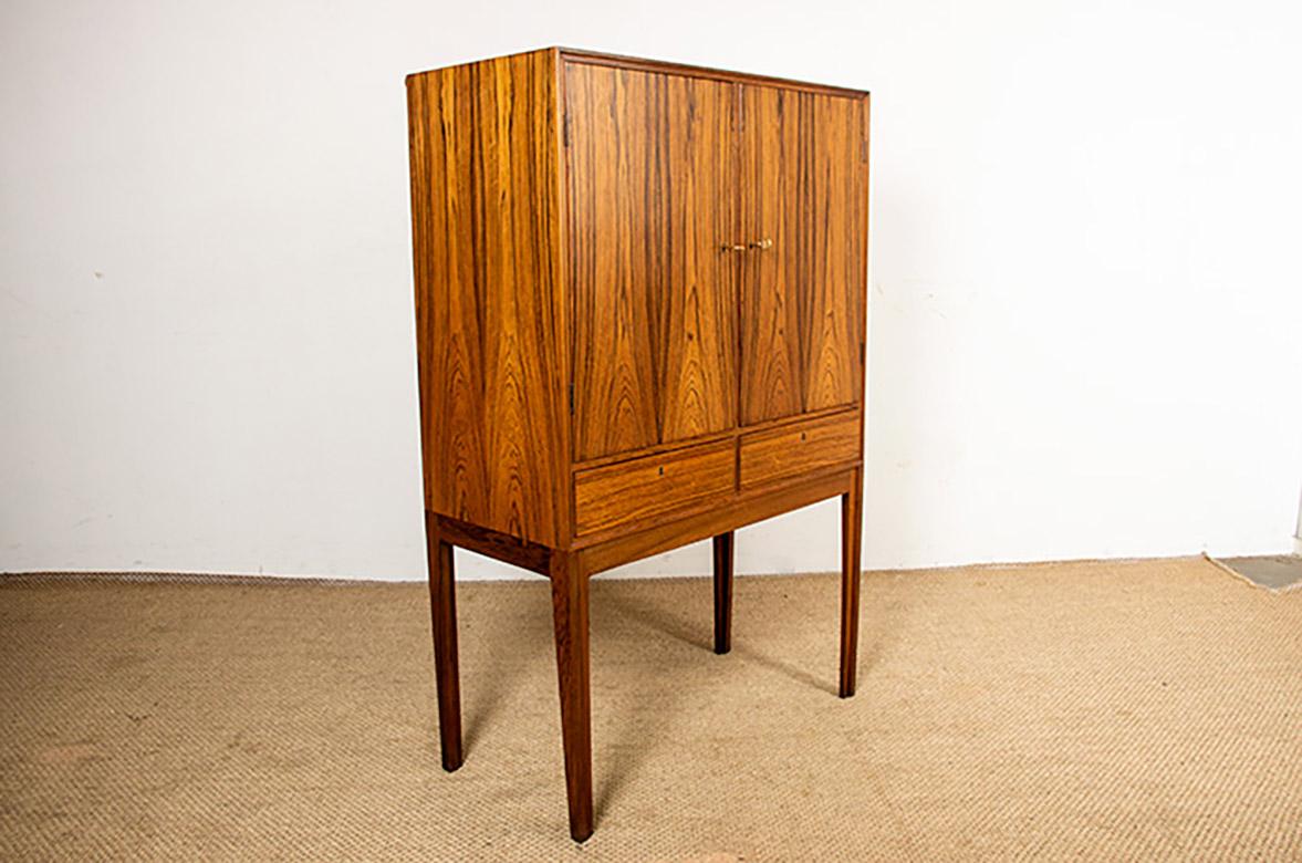 High cabinet, Bar, Danish in rosewood model 6201 by Hans Olsen 1960. For Sale 11