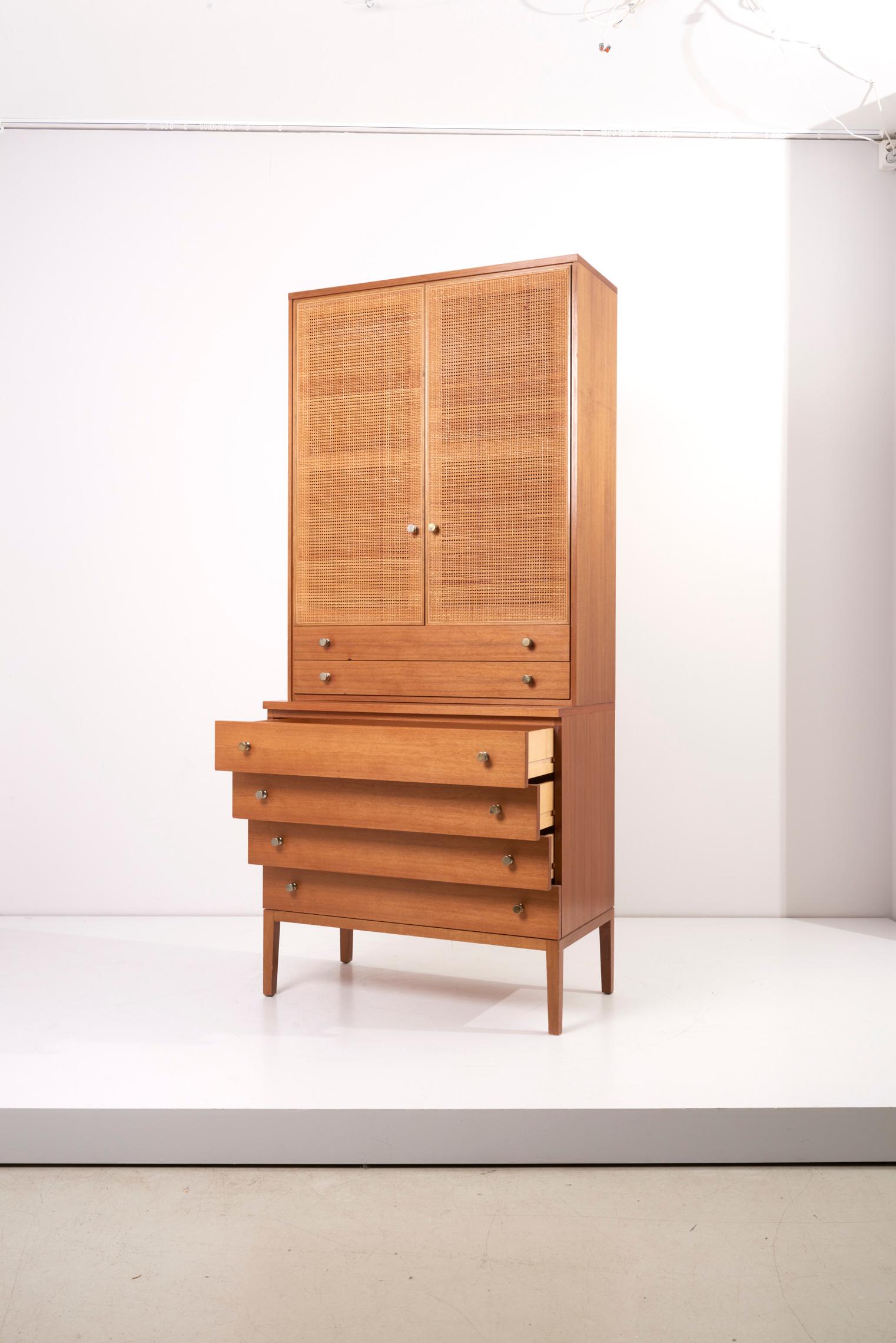 Mid-Century Modern High Cabinet by Paul McCobb for Directional / WK Möbel