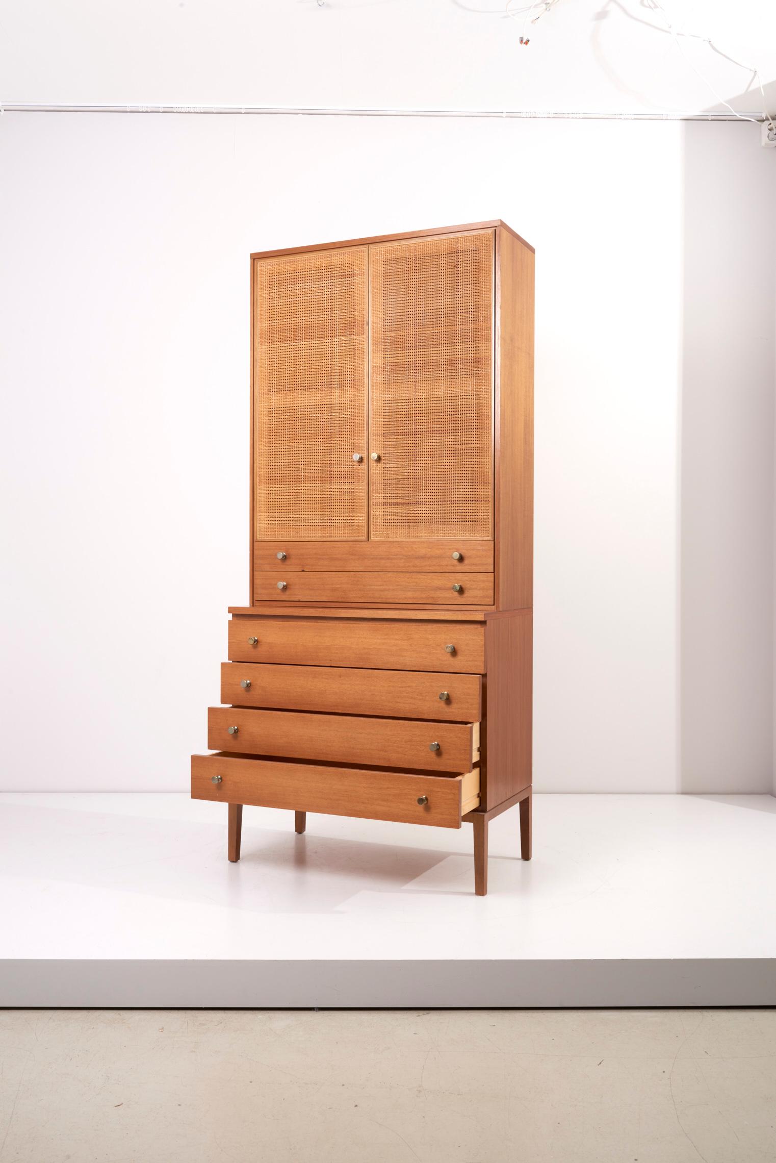Mid-20th Century High Cabinet by Paul McCobb for Directional / WK Möbel