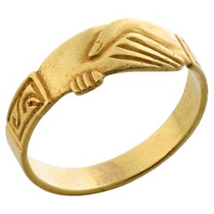 High Carat Gold Fede Ring. England or Western Europe, 17th–18th century.