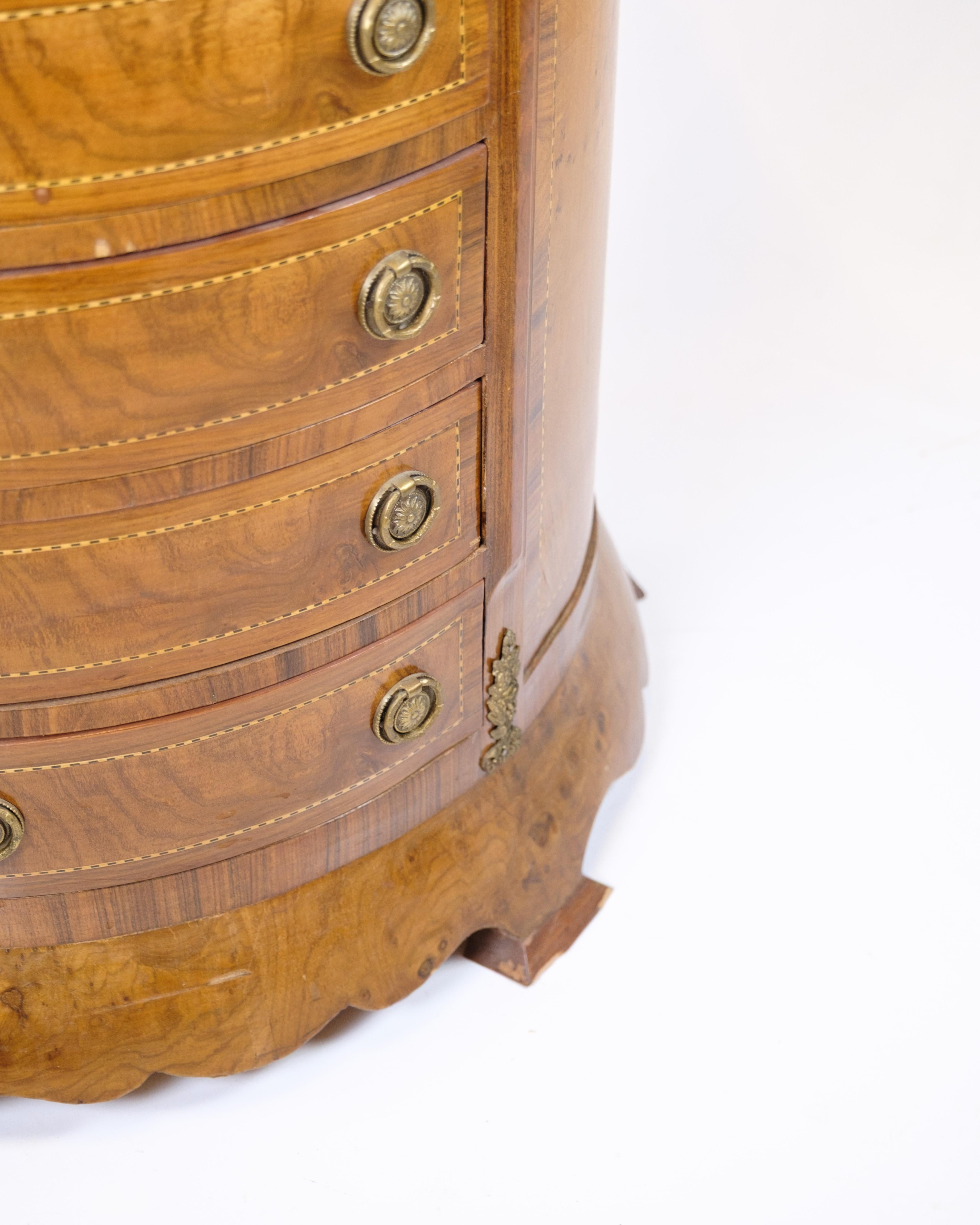 Danois High Chest of Drawers In Klunke Style Made In Rosewood & With Brass Handels en vente